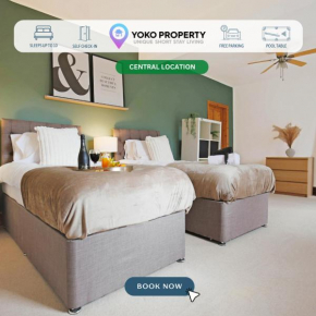 Spacious House in City Centre - Sleeps up to 9 - Free Parking, Super-Fast Wifi, Garden, Balcony, and Smart TV with Virgin TV and Netflix by Yoko Property